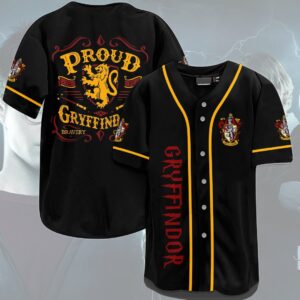 Harry Potter Proud Gryffindor Bravery Baseball Jersey Shirt