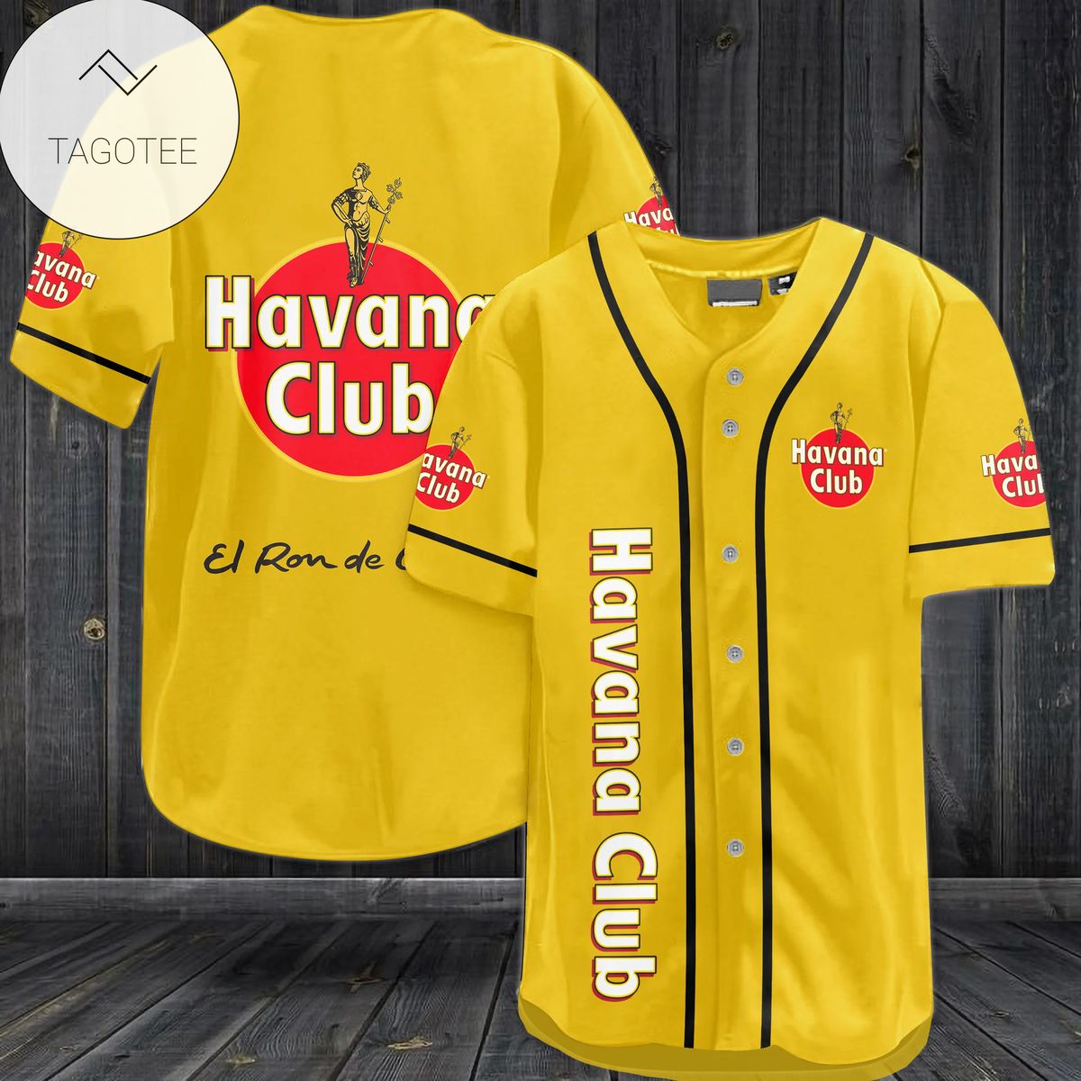 Havana Club Logo Baseball Jersey Shirt Havana Club Logo Baseball Jersey Shirt