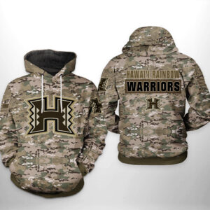 Hawaii Rainbow Warriors NCAA Camo Veteran 3D Printed Hoodie/Zipper Hoodie - 9807aff6cb8a