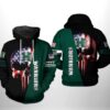 Hawaii Rainbow Warriors NCAA US Flag Skull 3D Printed Hoodie/Zipper Hoodie - e2a85cd78c5f