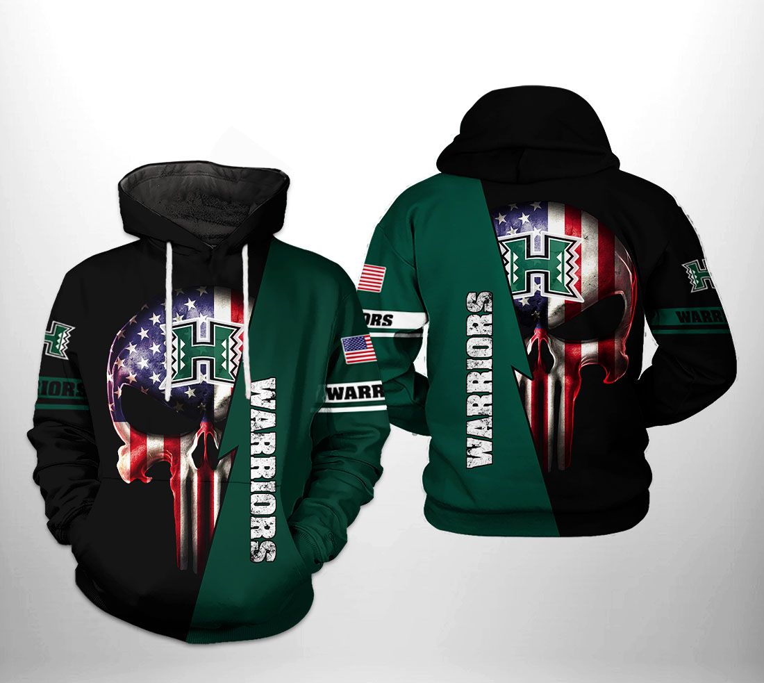 Hawaii Rainbow Warriors NCAA US Flag Skull 3D Printed Hoodie/Zipper Hoodie - e2a85cd78c5f Hawaii Rainbow Warriors NCAA US Flag Skull 3D Printed Hoodie/Zipper Hoodie - e2a85cd78c5f