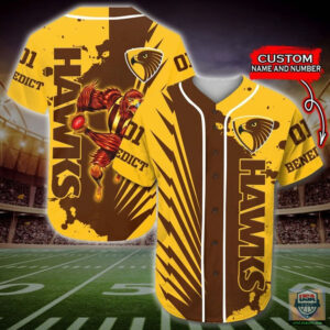 Hawthorn Hawks Afl Personalized Baseball Jersey Shirt