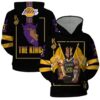 He King Lebron James Los Angeles Lakers Champion Trophy 3D Printed Hoodie/Zipper Hoodie - 32a11720b26c