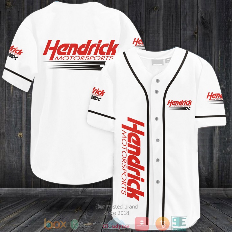 Hendrick Motorsports White Baseball Jersey Hendrick Motorsports White Baseball Jersey