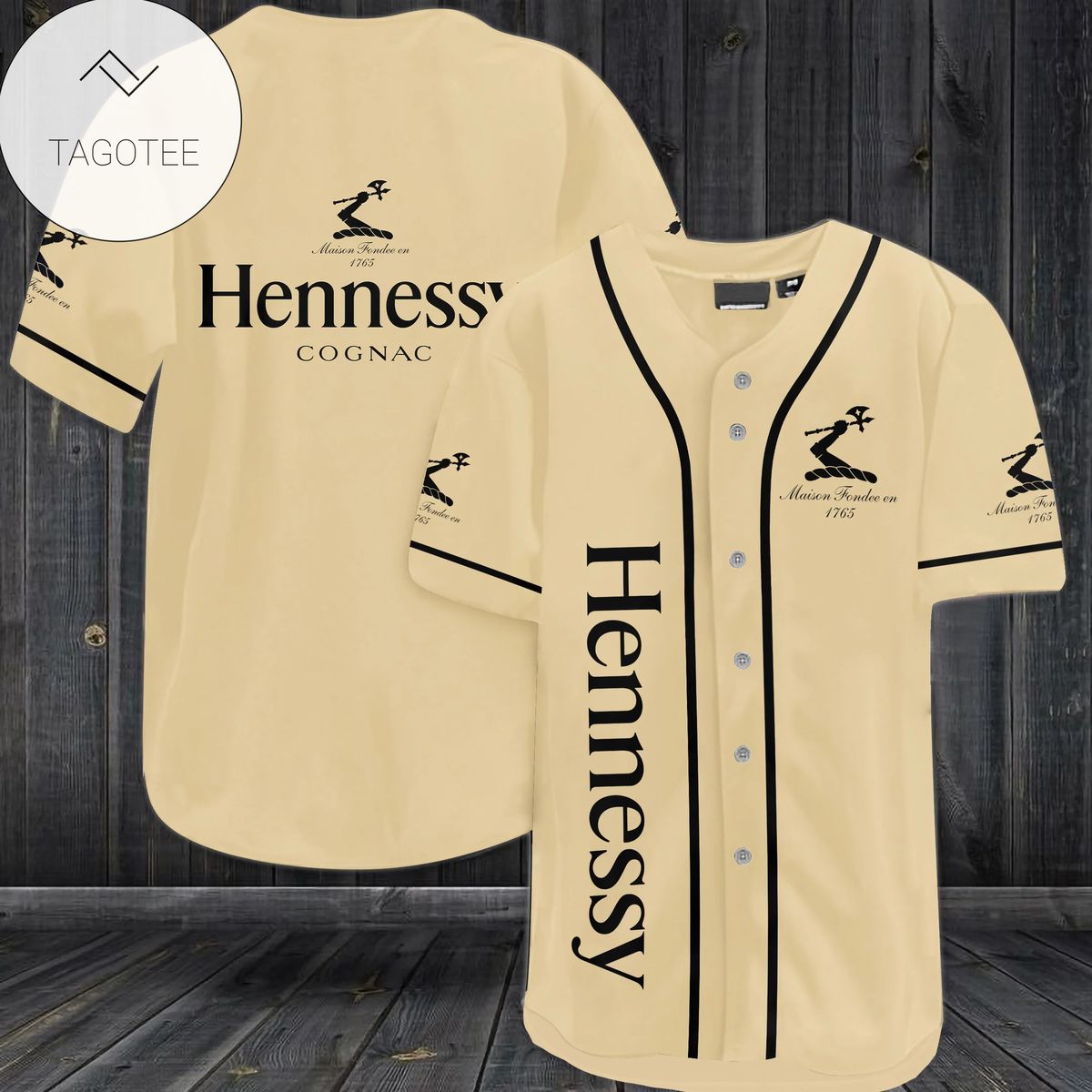 Hennessy Cognac Logo Baseball Jersey Shirt Hennessy Cognac Logo Baseball Jersey Shirt