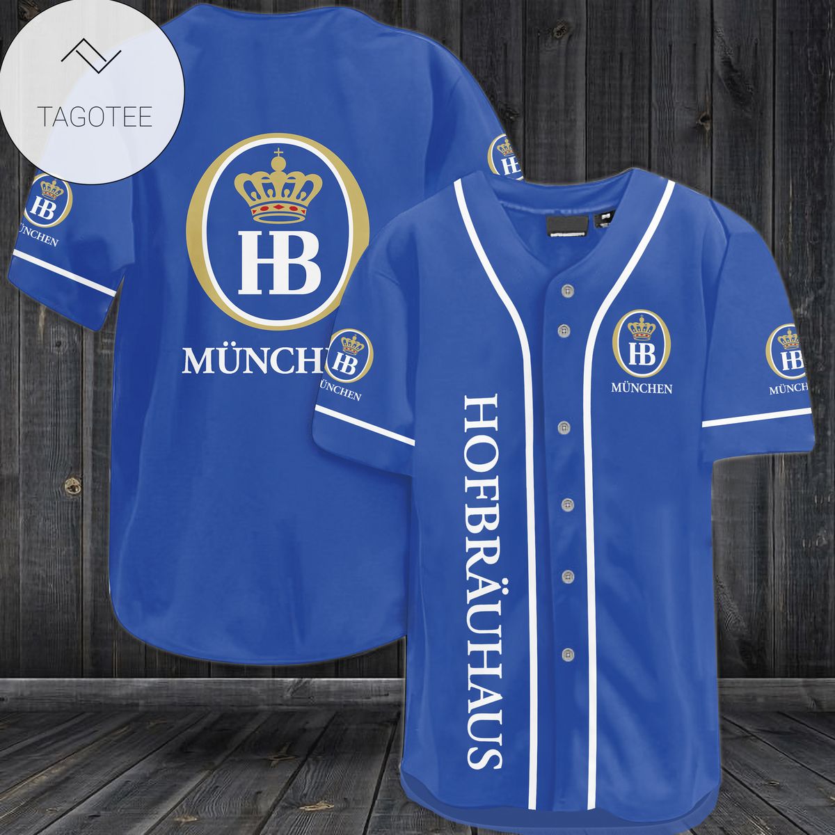 Hofbräuhaus München Logo Baseball Jersey Shirt Hofbräuhaus München Logo Baseball Jersey Shirt