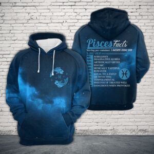 Horoscope Pisces Facts 3D Printed Hoodie/Zipper Hoodie - 434df9ea586c