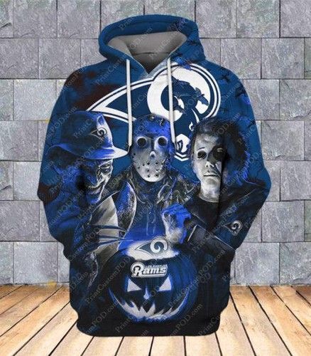 Horror Los Angeles Rams Jason Voorhees Freddy Krueger Michael Myers Halloween Pullover And Zippered Hoodies Custom 3d Graphic Printed 3d Hoodie For Men For Women - b83f542a31d5 Horror Los Angeles Rams Jason Voorhees Freddy Krueger Michael Myers Halloween Pullover And Zippered Hoodies Custom 3d Graphic Printed 3d Hoodie For Men For Women - b83f542a31d5