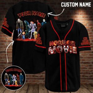 Horror Movie Custom Name Baseball Jersey