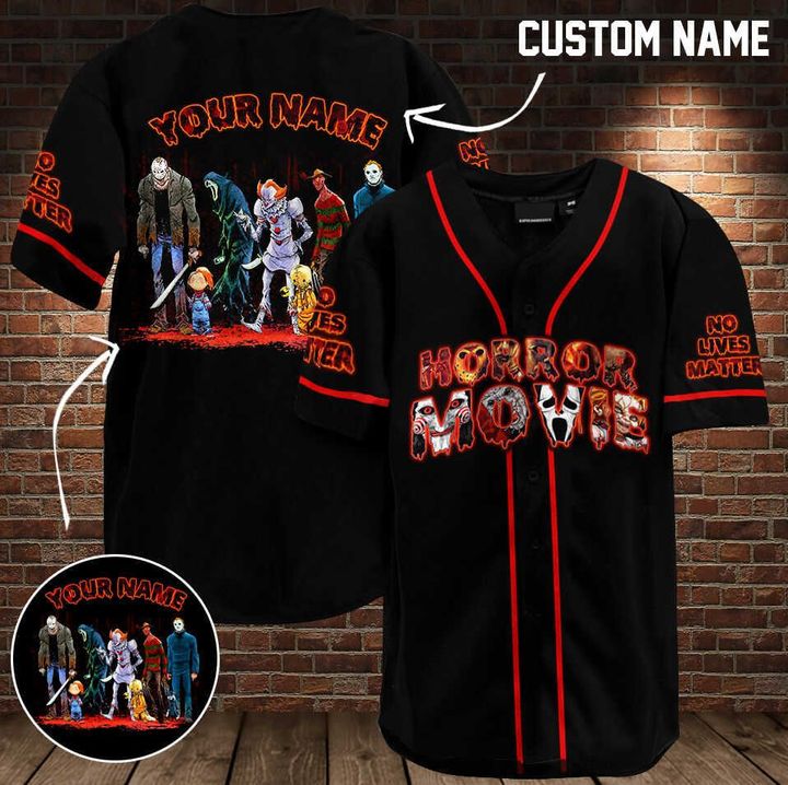 Horror Movie Custom Name Baseball Jersey Horror Movie Custom Name Baseball Jersey