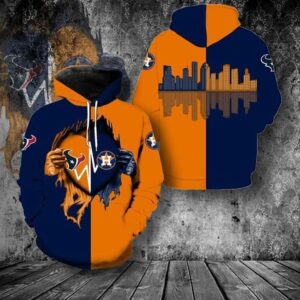 Houston Astros Houston Texas Heartbeat Love Ripped Pullover And Zippered Hoodies Custom 3D Graphic Printed 3D Hoodie All Over Print Hoodie For Men For Women - b0f0184f16e1