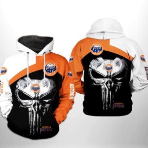 Houston Astros MLB Skull Punisher 3D Printed Hoodie/Zipper Hoodie - 794ad41c0976