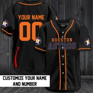 Houston Astros Mlb Custom Name And Number Baseball Jersey Shirt