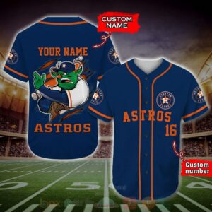 Houston Astros Mlb Personalized Baseball Jersey
