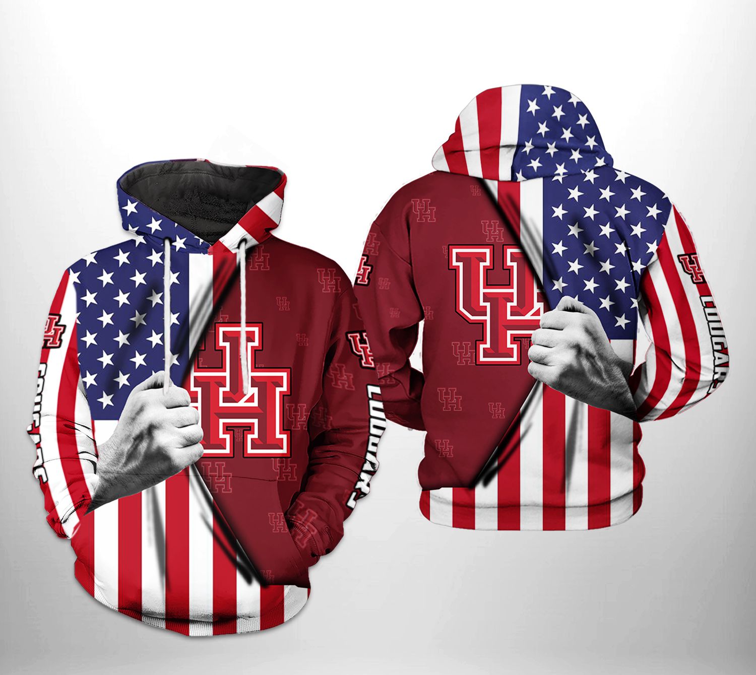 Houston Cougars NCAA US Flag 3D Printed Hoodie/Zipper Hoodie - 50157a5c2aba Houston Cougars NCAA US Flag 3D Printed Hoodie/Zipper Hoodie - 50157a5c2aba