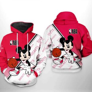 Houston Rockets NBA Mickey 3D Printed Hoodie/Zipper Hoodie - ce3fd1c8059c