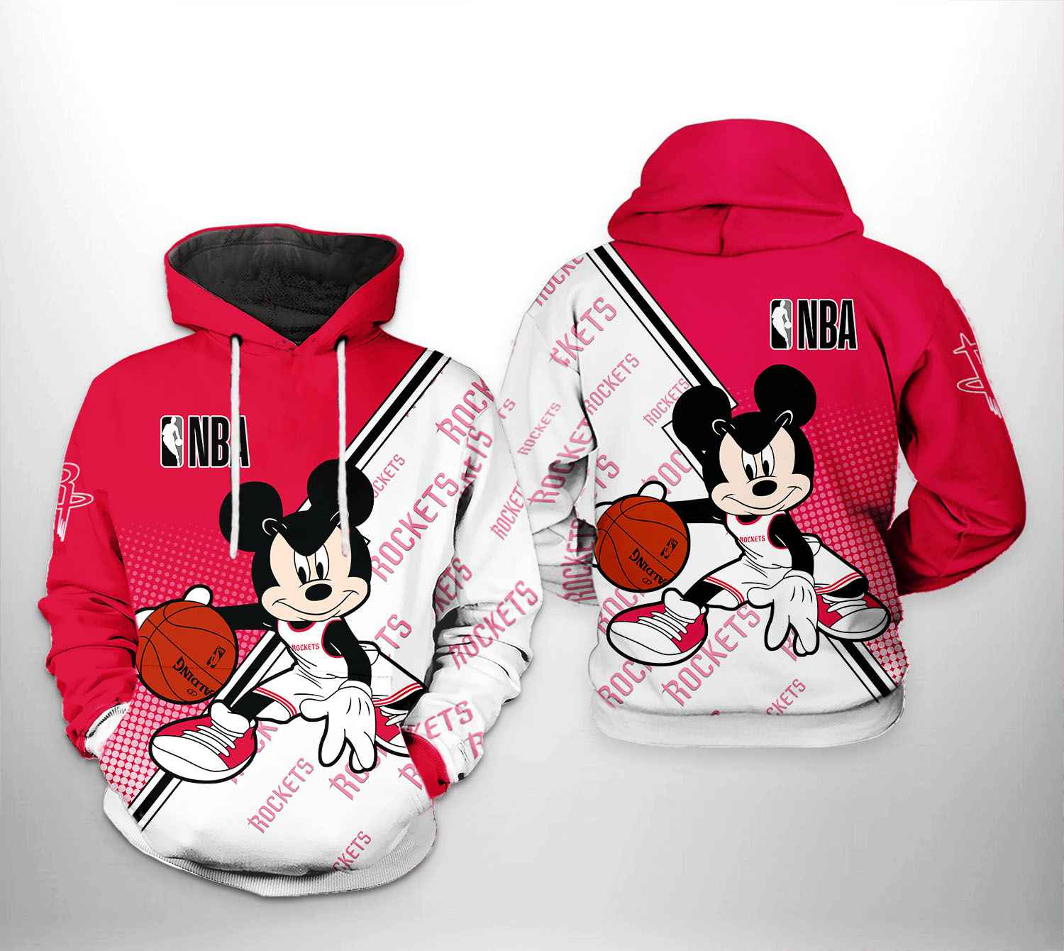 Houston Rockets NBA Mickey 3D Printed Hoodie/Zipper Hoodie - ce3fd1c8059c Houston Rockets NBA Mickey 3D Printed Hoodie/Zipper Hoodie - ce3fd1c8059c