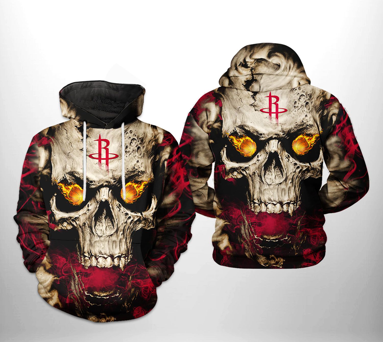 Houston Rockets NBA Skull 3D Printed Hoodie/Zipper Hoodie - 31724ff7a42f Houston Rockets NBA Skull 3D Printed Hoodie/Zipper Hoodie - 31724ff7a42f