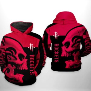 Houston Rockets NBA Skull Team 3D Printed Hoodie/Zipper Hoodie - 8c1bb874f10b