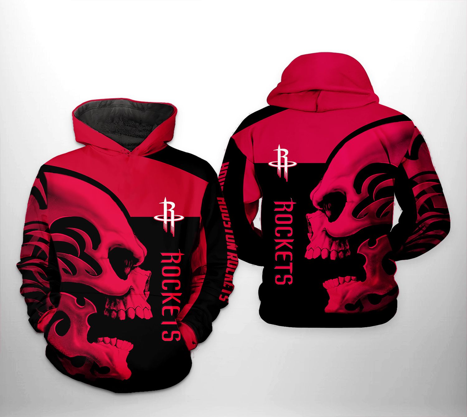 Houston Rockets NBA Skull Team 3D Printed Hoodie/Zipper Hoodie - 8c1bb874f10b Houston Rockets NBA Skull Team 3D Printed Hoodie/Zipper Hoodie - 8c1bb874f10b