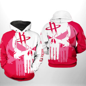 Houston Rockets NBA Team Skull 3D Printed Hoodie/Zipper Hoodie - f2c9b6387179