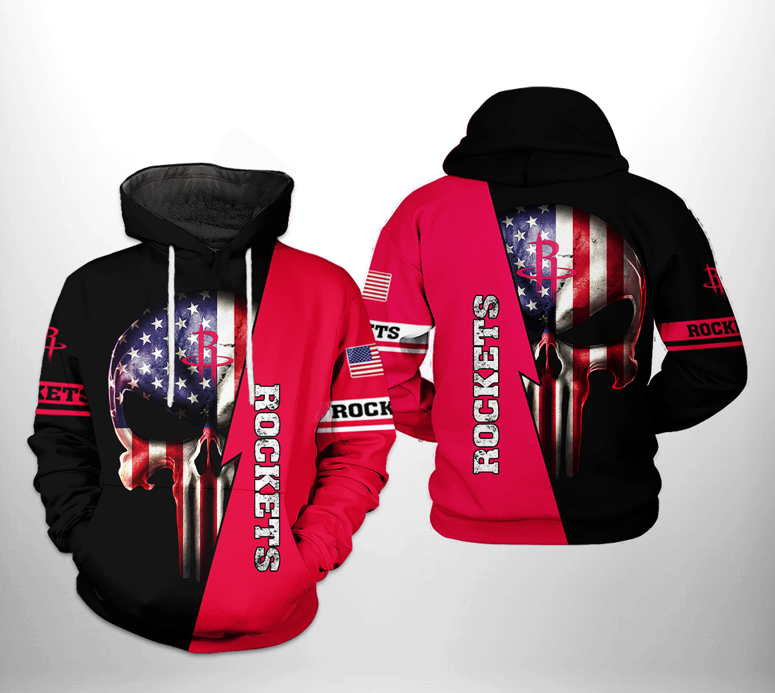 Houston Rockets NBA US Flag Skull Team 3D Printed Hoodie/Zipper Hoodie - edcc887dc776 Houston Rockets NBA US Flag Skull Team 3D Printed Hoodie/Zipper Hoodie - edcc887dc776