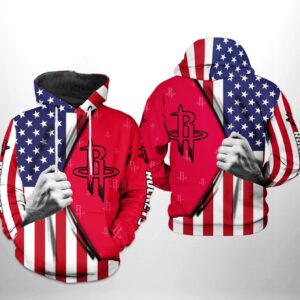 Houston Rockets NBA US Flag Team 3D Printed Hoodie/Zipper Hoodie - 7ba82df90441