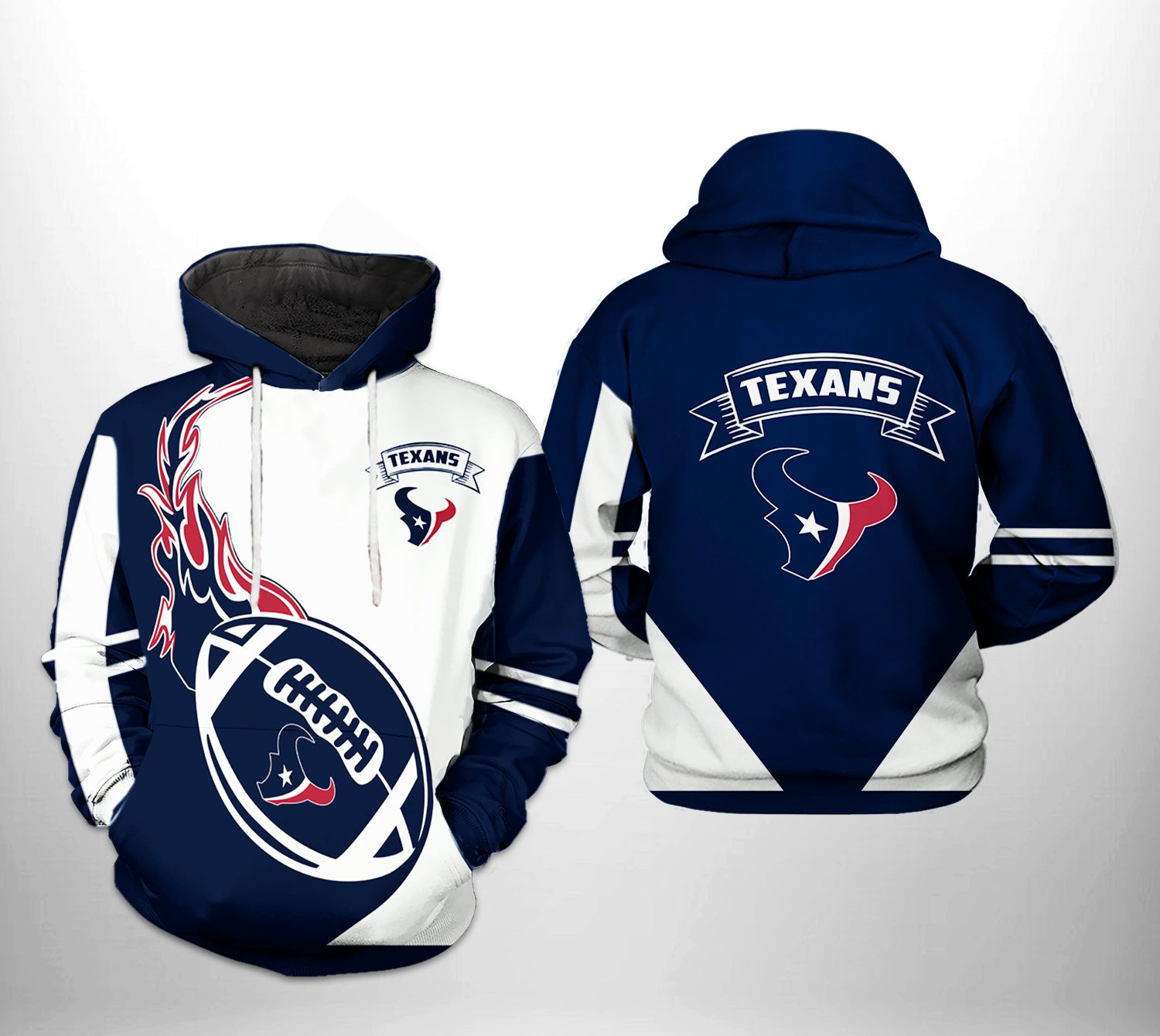 Houston Texans NFL Classic 3D Printed Hoodie/Zipper Hoodie - b6fe3e1227b3 Houston Texans NFL Classic 3D Printed Hoodie/Zipper Hoodie - b6fe3e1227b3