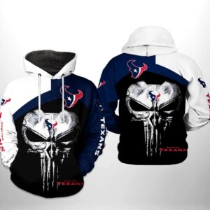 Houston Texans NFL Skull Punisher Team 3D Printed Hoodie/Zipper Hoodie - 9151c486d6a6