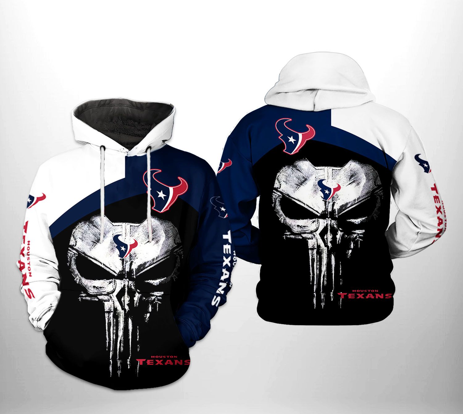 Houston Texans NFL Skull Punisher Team 3D Printed Hoodie/Zipper Hoodie - 9151c486d6a6 Houston Texans NFL Skull Punisher Team 3D Printed Hoodie/Zipper Hoodie - 9151c486d6a6