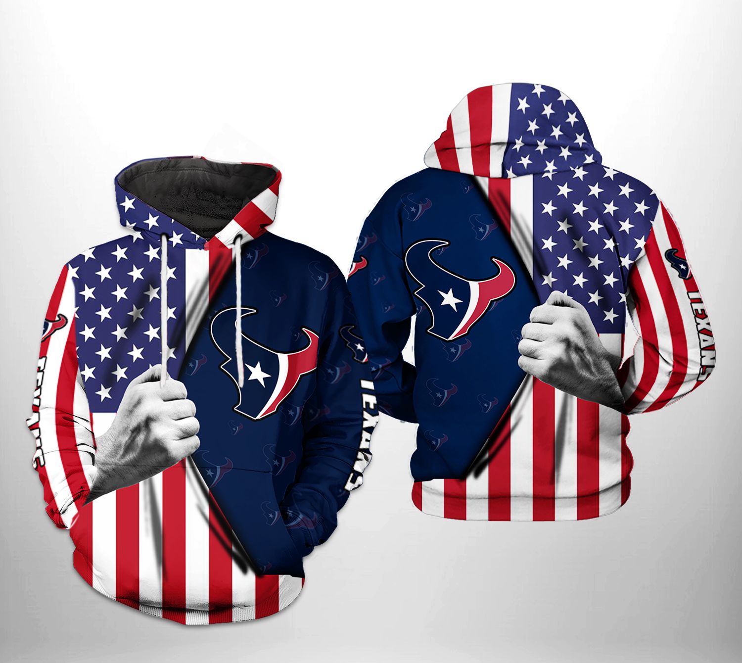 Houston Texans NFL US Flag Team 3D Printed Hoodie/Zipper Hoodie - 9861802c4b0d Houston Texans NFL US Flag Team 3D Printed Hoodie/Zipper Hoodie - 9861802c4b0d