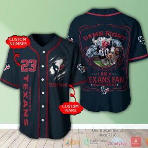 Houston Texans Nfl 3D Personalized Baseball Jersey Shirt