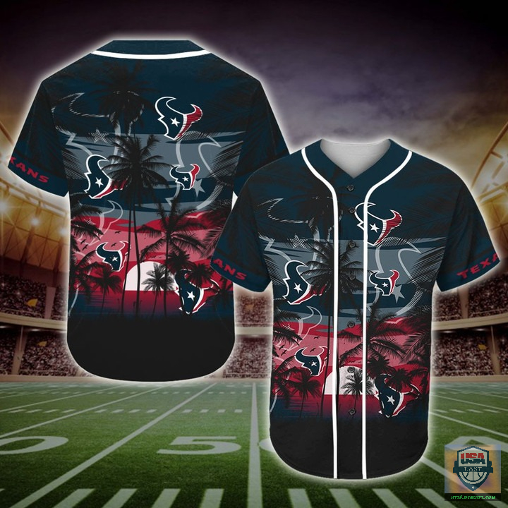 Houston Texans Nfl Palm Tree Baseball Jersey Houston Texans Nfl Palm Tree Baseball Jersey