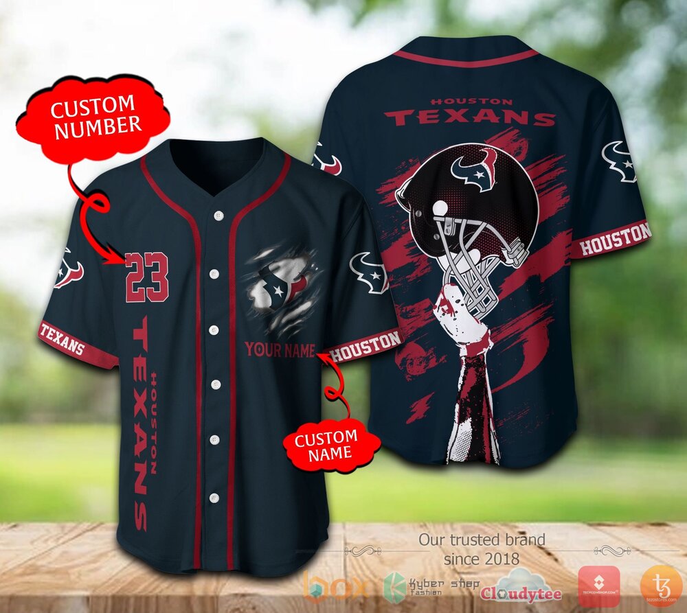 Houston Texans Nfl Personalized Baseball Jersey Shirt Houston Texans Nfl Personalized Baseball Jersey Shirt
