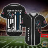 Houston Texans Stand For The Flag Kneel For The Cross Baseball Jersey Shirt