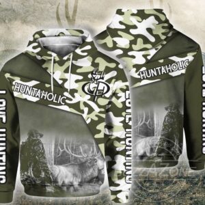 Huntaholic Love Hunting Pullover And Zip Pered Hoodies Custom 3D Graphic Printed 3D Hoodie All Over Print Hoodie For Men For Women - 57140c3445db