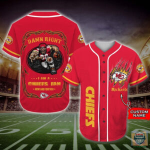 I Am A Kansas City Chiefs Fan Custom Name Baseball Jersey Shirt