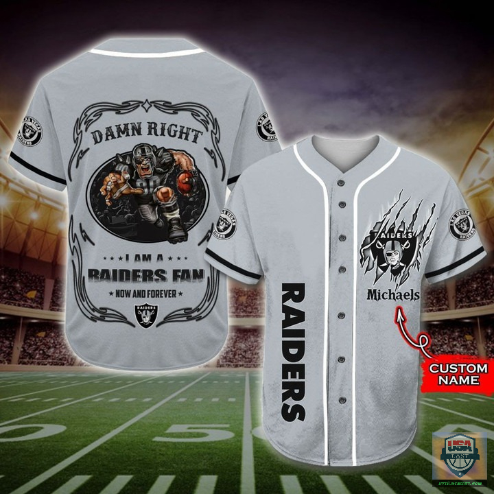 I Am A Las Vegas Raiders Fan Custom Name Baseball Jersey Shirt I Am A Las Vegas Raiders Fan Custom Name Baseball Jersey Shirt