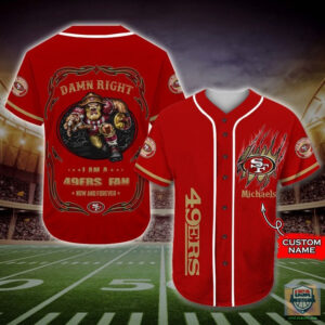 I Am A San Francisco 49Ers Fan Custom Name Baseball Jersey Shirt