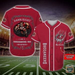 I Am A Tampa Bay Buccaneers Fan Custom Name Baseball Jersey Shirt