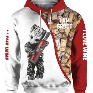 I Am Groot I Love Wine 3d Hoodie For Men For Women All Over Printed Hoodie - fa50f2138164