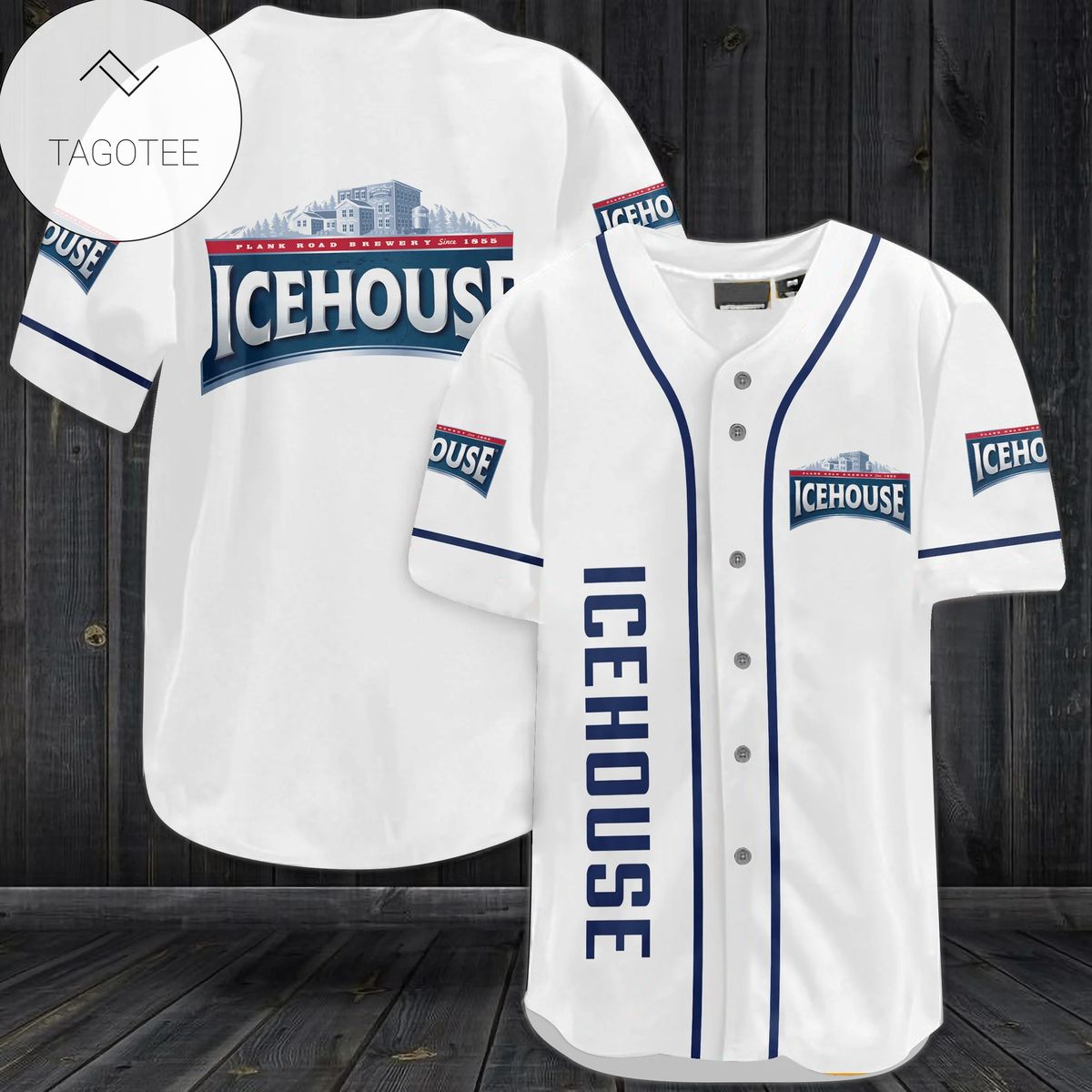 Icehouse Logo Baseball Jersey Shirt Icehouse Logo Baseball Jersey Shirt
