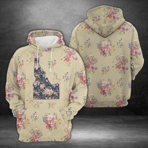 Idaho Floral Vintage 3D Printed Hoodie/Zipper Hoodie - 6273f99fb02e