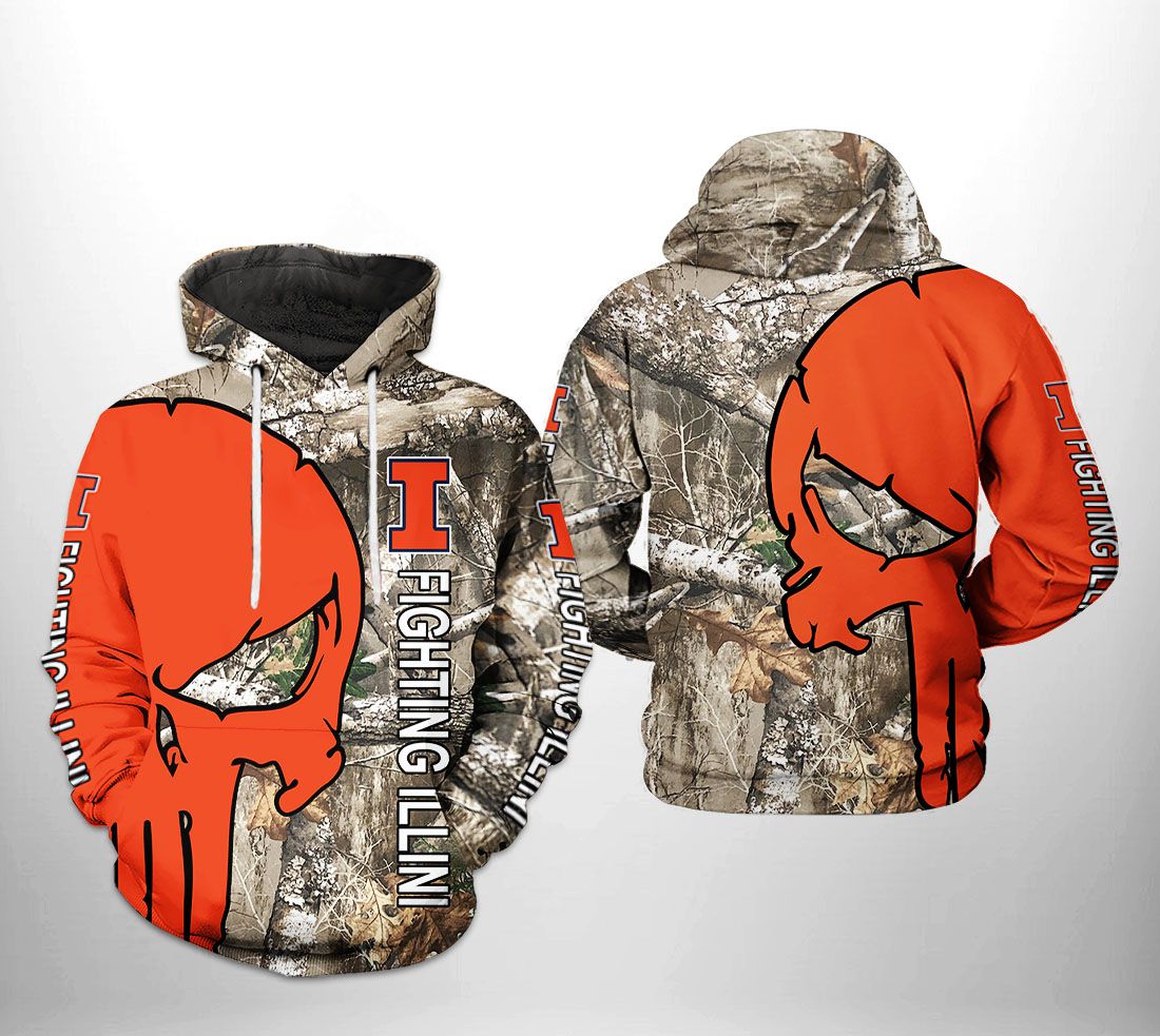 Illinois Fighting Illini NCAA Camo Veteran Hunting 3D Printed Hoodie/Zipper Hoodie - e3fe1ad3360c Illinois Fighting Illini NCAA Camo Veteran Hunting 3D Printed Hoodie/Zipper Hoodie - e3fe1ad3360c