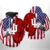 Indiana Hoosiers NCAA US Flag 3D Printed Hoodie/Zipper Hoodie - 9a0850038f51