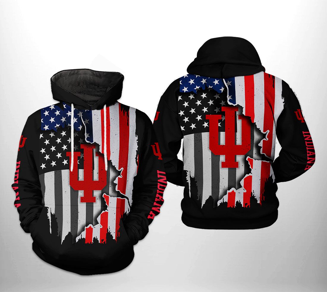 Indiana Hoosiers NCAA US Flag 3D Printed Hoodie/Zipper Hoodie - d1e223fe234c Indiana Hoosiers NCAA US Flag 3D Printed Hoodie/Zipper Hoodie - d1e223fe234c