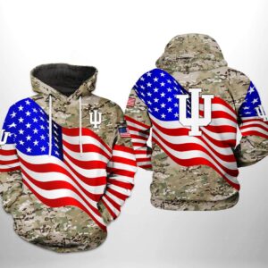 Indiana Hoosiers NCAA US Flag Camo Veteran 3D Printed Hoodie/Zipper Hoodie - 62616a39aa5e