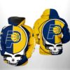 Indiana Pacers NBA Grateful Dead 3D Printed Hoodie/Zipper Hoodie - 60447be6aaab