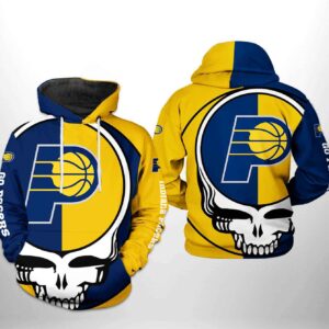 Indiana Pacers NBA Grateful Dead 3D Printed Hoodie/Zipper Hoodie - 60447be6aaab