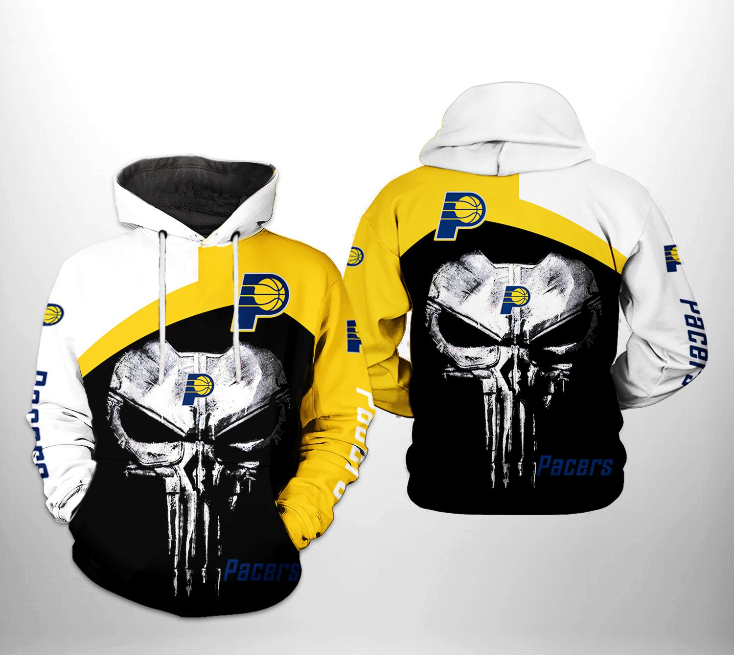 Indiana Pacers NBA Skull Punisher Team 3D Printed Hoodie/Zipper Hoodie - cd1774c91c1b Indiana Pacers NBA Skull Punisher Team 3D Printed Hoodie/Zipper Hoodie - cd1774c91c1b